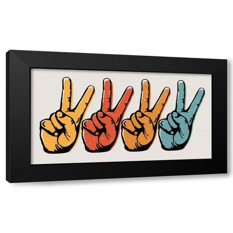 Retro Fun 3 Black Modern Wood Framed Art Print by Brown, Victoria