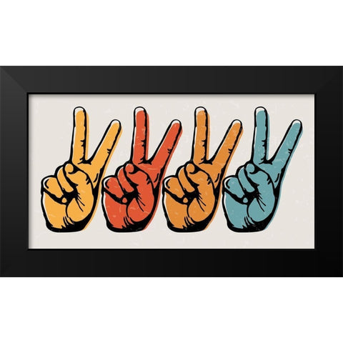 Retro Fun 3 Black Modern Wood Framed Art Print by Brown, Victoria