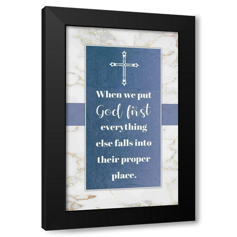 God First Black Modern Wood Framed Art Print by Brown, Victoria