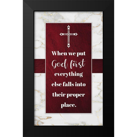 Religious 1 Black Modern Wood Framed Art Print by Brown, Victoria