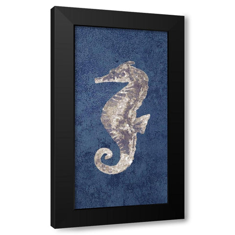 Sea Horse Coastal 1 Black Modern Wood Framed Art Print with Double Matting by Brown, Victoria