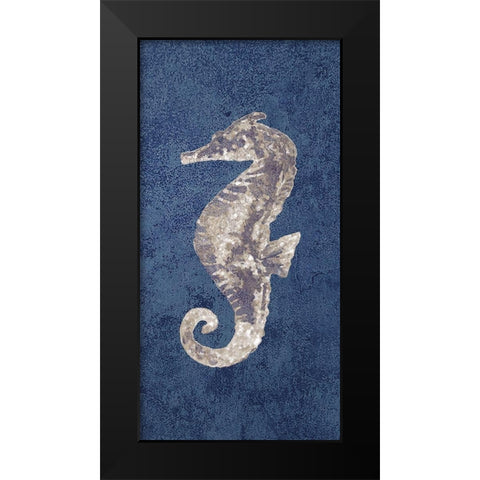 Sea Horse Coastal 1 Black Modern Wood Framed Art Print by Brown, Victoria