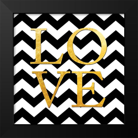 With Love Black Modern Wood Framed Art Print by Brown, Victoria