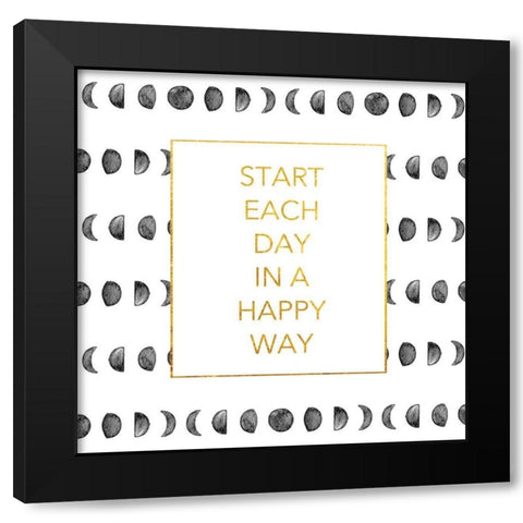 Happy Way Black Modern Wood Framed Art Print with Double Matting by Brown, Victoria