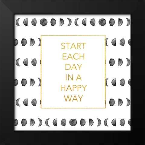 Happy Way Black Modern Wood Framed Art Print by Brown, Victoria