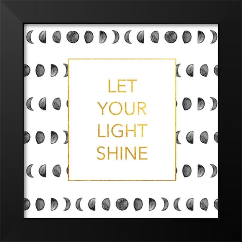 Light Shine Black Modern Wood Framed Art Print by Brown, Victoria