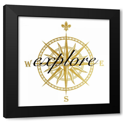 Golden Exploration Black Modern Wood Framed Art Print by Brown, Victoria