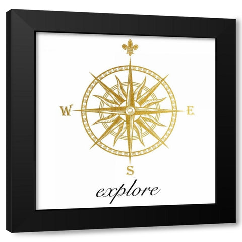 Golden Exploration 2 Black Modern Wood Framed Art Print with Double Matting by Brown, Victoria