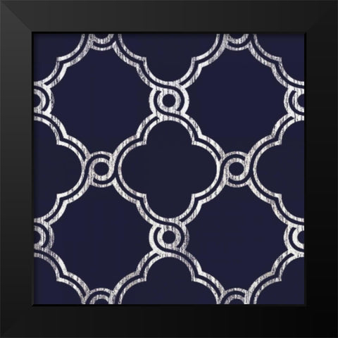 Navy Fence 1 Black Modern Wood Framed Art Print by Brown, Victoria