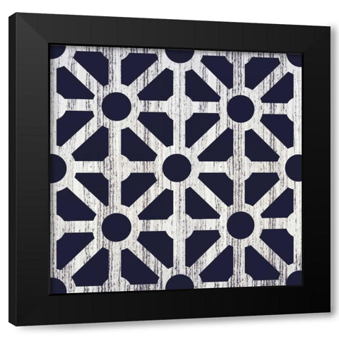 Navy Fence 2 Black Modern Wood Framed Art Print by Brown, Victoria