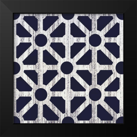 Navy Fence 2 Black Modern Wood Framed Art Print by Brown, Victoria