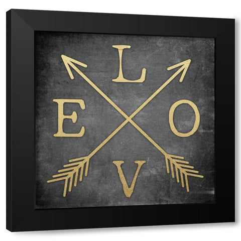 Love Arrows 1 Black Modern Wood Framed Art Print with Double Matting by Brown, Victoria