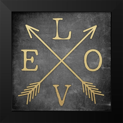 Love Arrows 1 Black Modern Wood Framed Art Print by Brown, Victoria