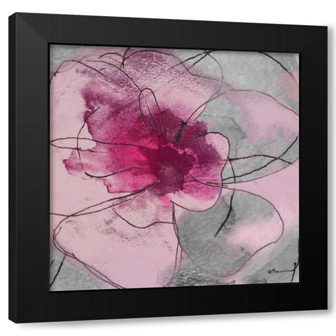 Flower Bomb 1 Black Modern Wood Framed Art Print with Double Matting by Brown, Victoria