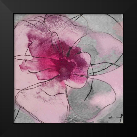 Flower Bomb 1 Black Modern Wood Framed Art Print by Brown, Victoria