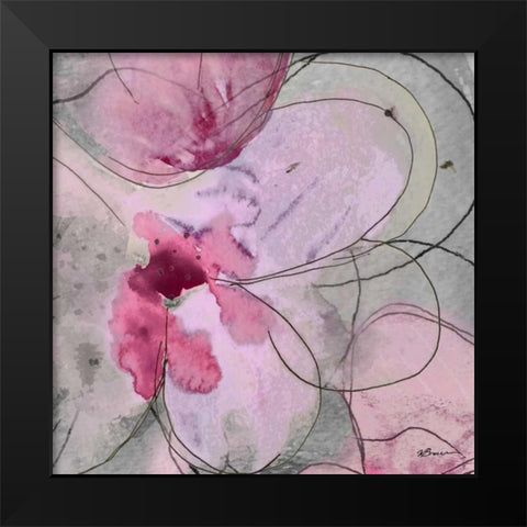 Flower Bomb 2 Black Modern Wood Framed Art Print by Brown, Victoria