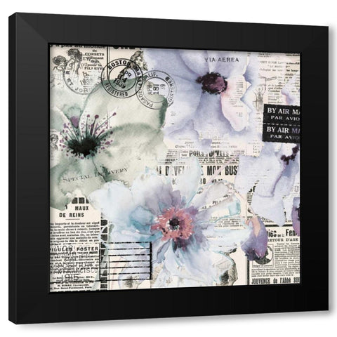 Flowers 19 Black Modern Wood Framed Art Print with Double Matting by Brown, Victoria