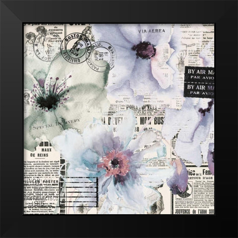 Flowers 19 Black Modern Wood Framed Art Print by Brown, Victoria