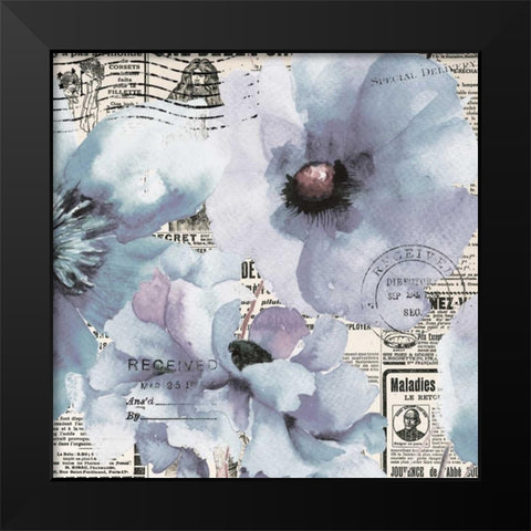 Flowers 20 Black Modern Wood Framed Art Print by Brown, Victoria