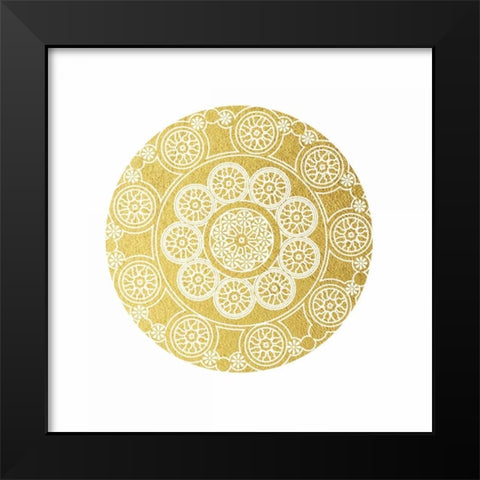 Doilies Black Modern Wood Framed Art Print by Brown, Victoria