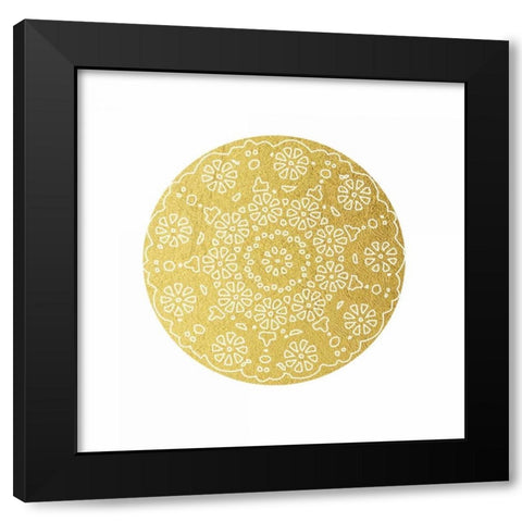 Doilies 2 Black Modern Wood Framed Art Print by Brown, Victoria