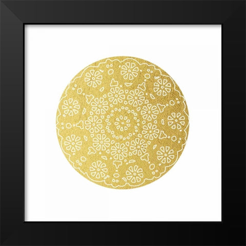 Doilies 2 Black Modern Wood Framed Art Print by Brown, Victoria