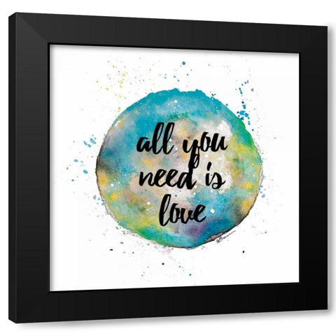 Need Love Black Modern Wood Framed Art Print with Double Matting by Brown,Victoria