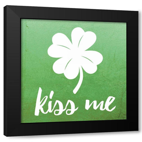 Kiss Me Black Modern Wood Framed Art Print with Double Matting by Brown,Victoria