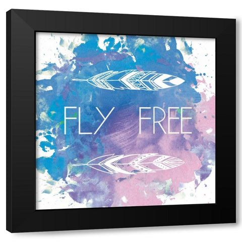 Feathers Black Modern Wood Framed Art Print by Brown,Victoria