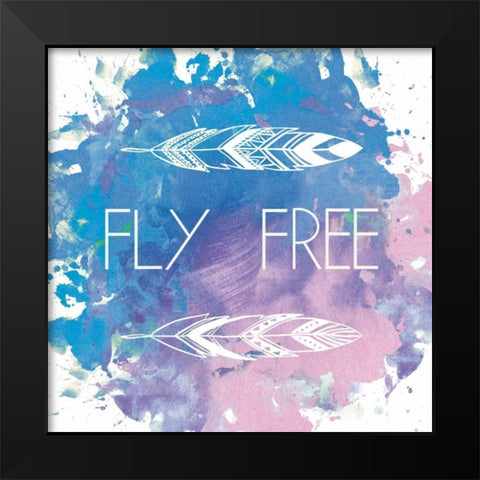 Feathers Black Modern Wood Framed Art Print by Brown,Victoria