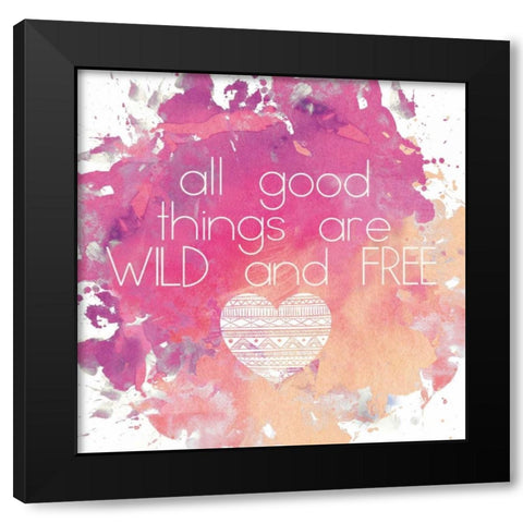 Heart Black Modern Wood Framed Art Print with Double Matting by Brown,Victoria