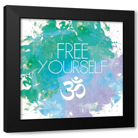 Om Black Modern Wood Framed Art Print with Double Matting by Brown,Victoria