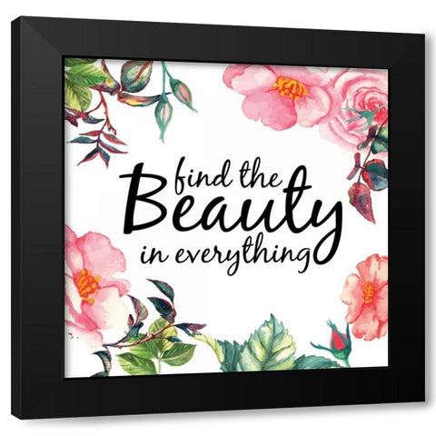 Found Beauty Black Modern Wood Framed Art Print by Brown,Victoria