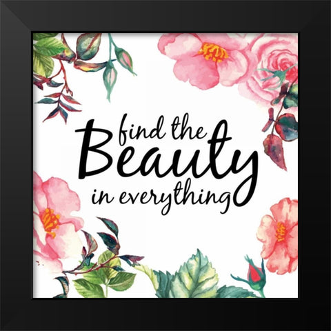 Found Beauty Black Modern Wood Framed Art Print by Brown,Victoria