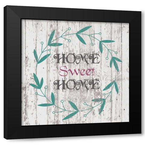 Home Sweet Home Black Modern Wood Framed Art Print with Double Matting by Brown,Victoria