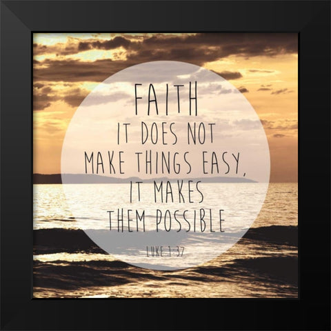 Luke 1-37 Black Modern Wood Framed Art Print by Brown,Victoria