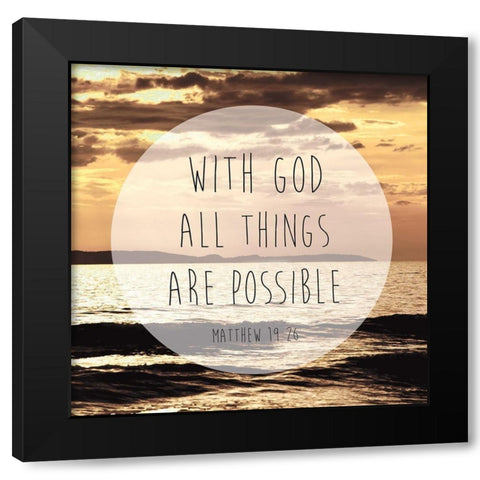 Matthew 19-26 Black Modern Wood Framed Art Print by Brown, Victoria