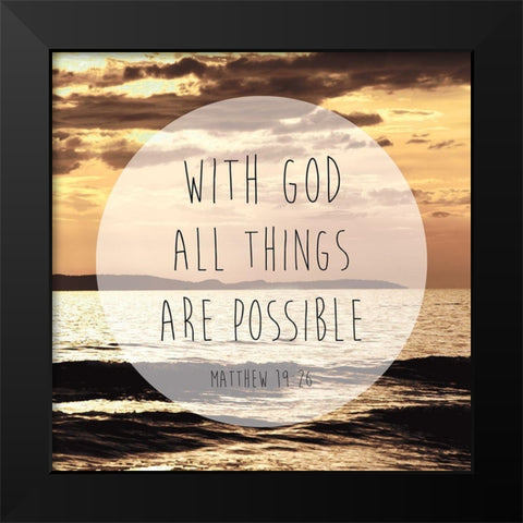 Matthew 19-26 Black Modern Wood Framed Art Print by Brown, Victoria