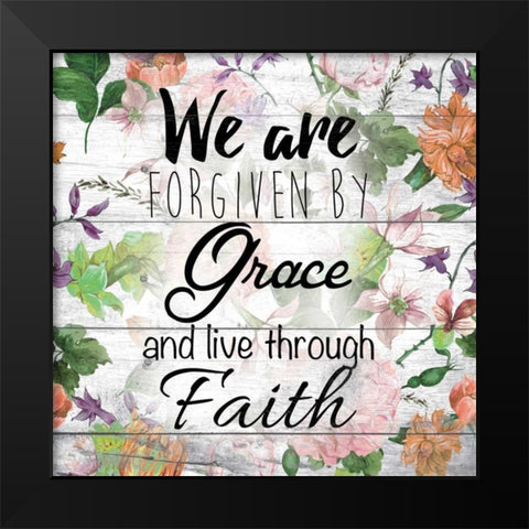 Grace and Faith 2 Black Modern Wood Framed Art Print by Brown, Victoria