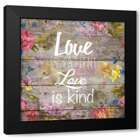 Love Patient 3 Black Modern Wood Framed Art Print by Brown,Victoria