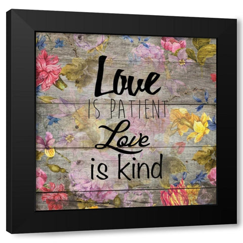 Love Patient 1 Black Modern Wood Framed Art Print by Brown, Victoria
