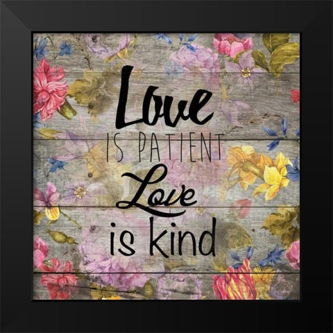 Love Patient 1 Black Modern Wood Framed Art Print by Brown, Victoria