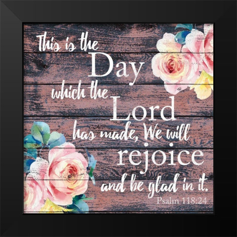 We Will Rejoice 1 Black Modern Wood Framed Art Print by Brown, Victoria