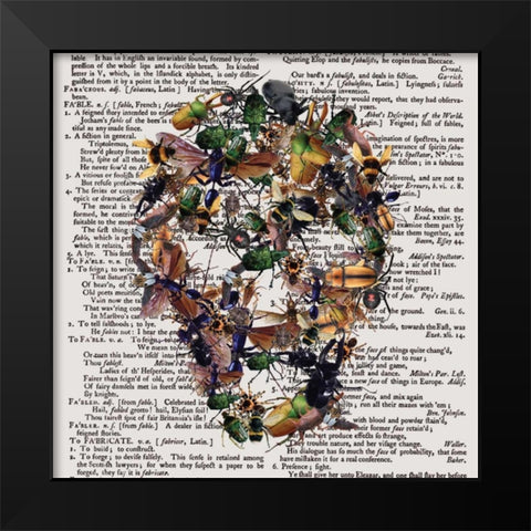 Skull 2.3.2 Black Modern Wood Framed Art Print by Brown, Victoria