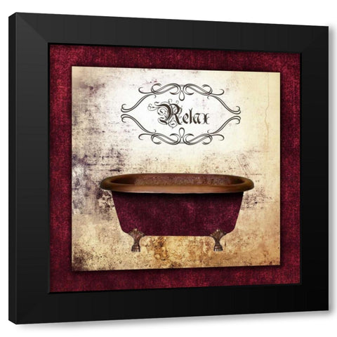 Relax Tub Black Modern Wood Framed Art Print by Brown, Victoria