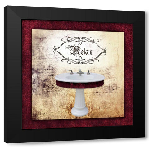 Relax Sink Black Modern Wood Framed Art Print by Brown, Victoria