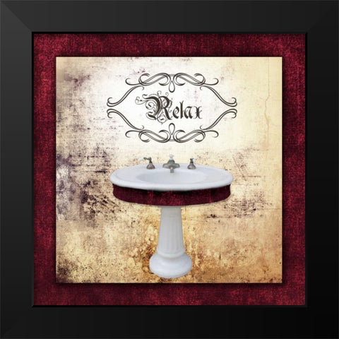 Relax Sink Black Modern Wood Framed Art Print by Brown, Victoria