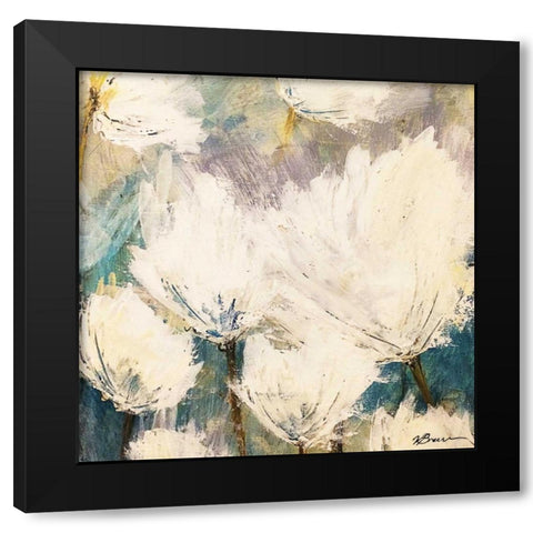 Floral Blowout Black Modern Wood Framed Art Print by Brown,Victoria