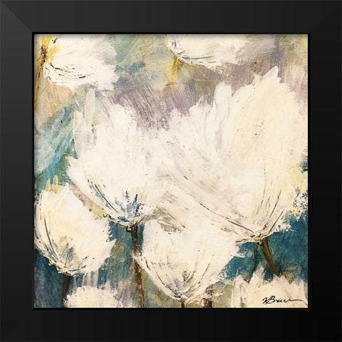 Floral Blowout Black Modern Wood Framed Art Print by Brown,Victoria