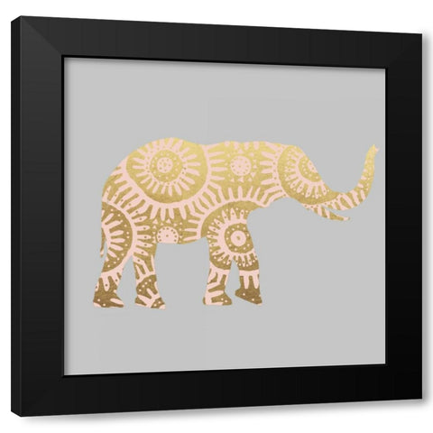Elephant 2 Black Modern Wood Framed Art Print with Double Matting by Brown,Victoria